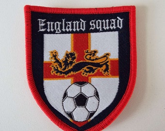 Vintage England Football Badge Soccer Patch Supporters Club Badge Iron On Sew On Badge