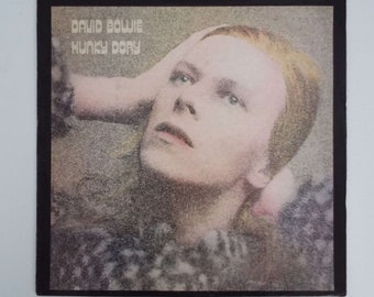 Vintage 1971 David Bowie Hunky Dory Vinyl Record LP UK Pressing Dynaflex Pressing Glam Rock