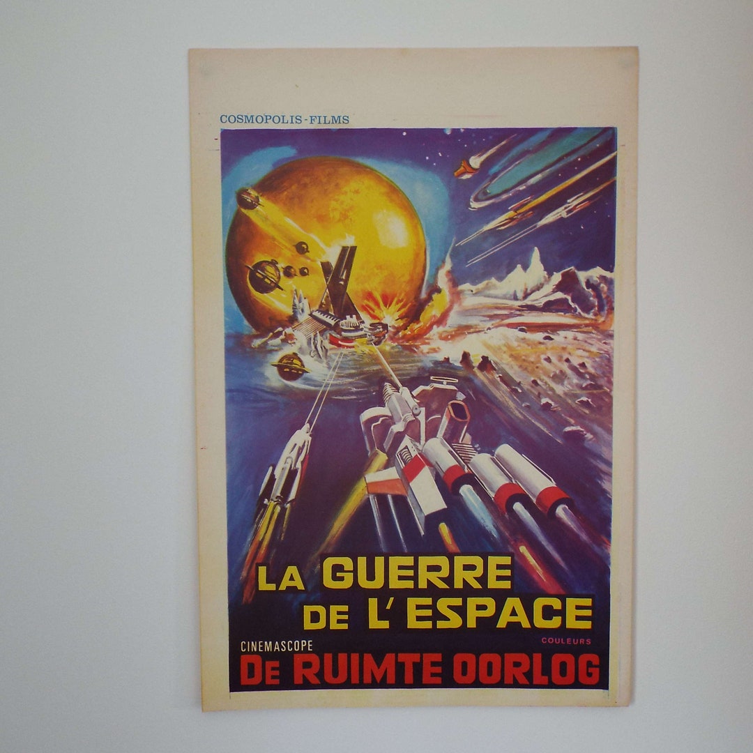 Detailed movie poster of a space war