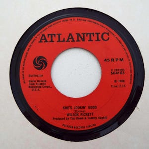 Wilson Pickett She&#39;s Lookin&#39; Good 7&quot; Single 45rpm 1968 Vintage Vinyl Record Soul Funk Northern Soul UK Pressing