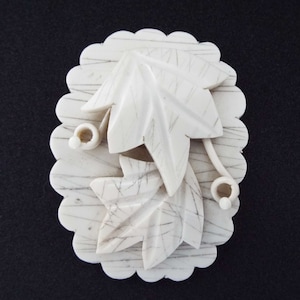 Vintage Art Deco Celluloid Dress Clip Clothing Scarf Clip Fashion Accessory 1920&#39;s 1930&#39;s  Flower Dress Clip