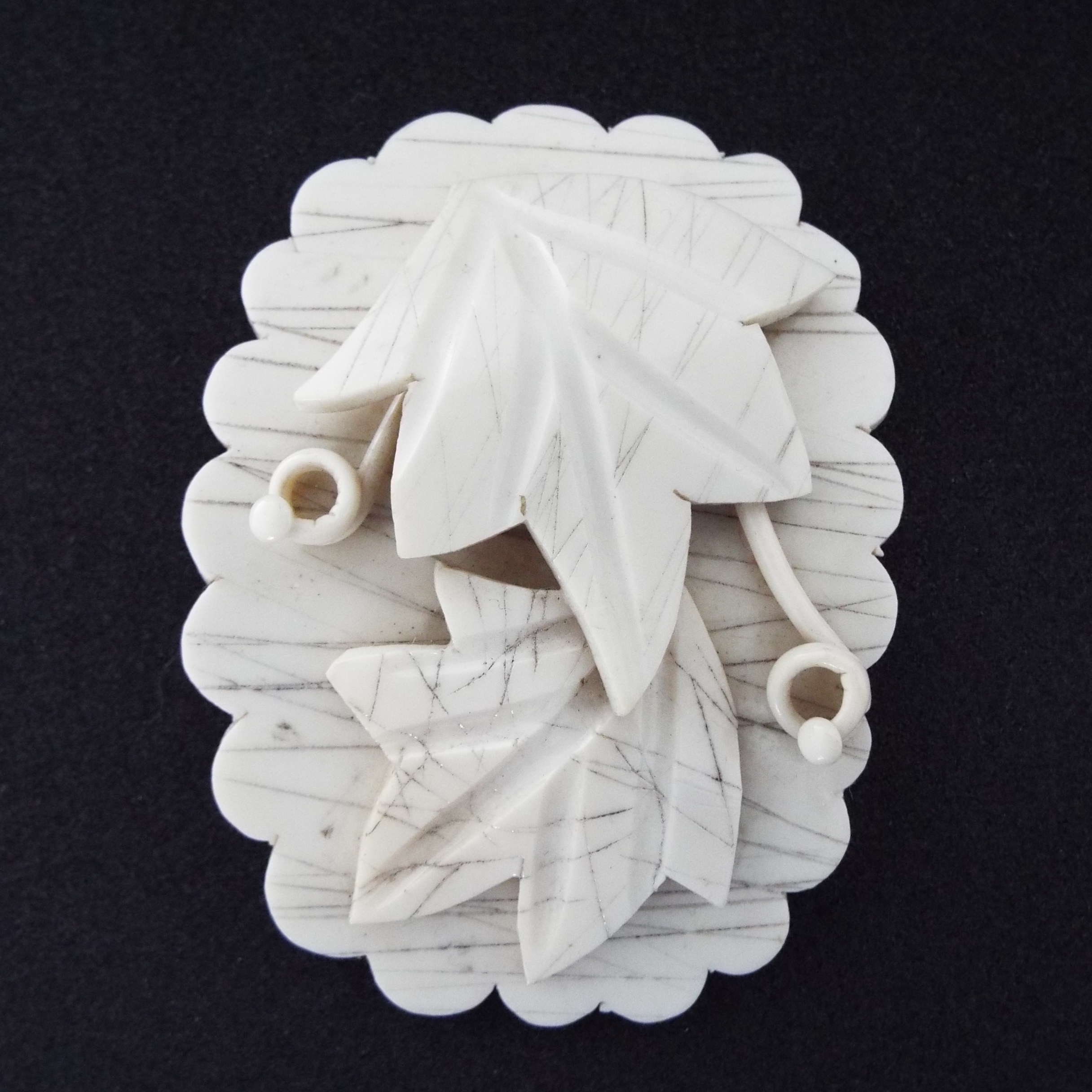 Vintage Art Deco Carved Yellow Flower Celluloid Dress Clips Pair Hair Clip il_fullxfull.5088622854_9c3p.jpg main image 2