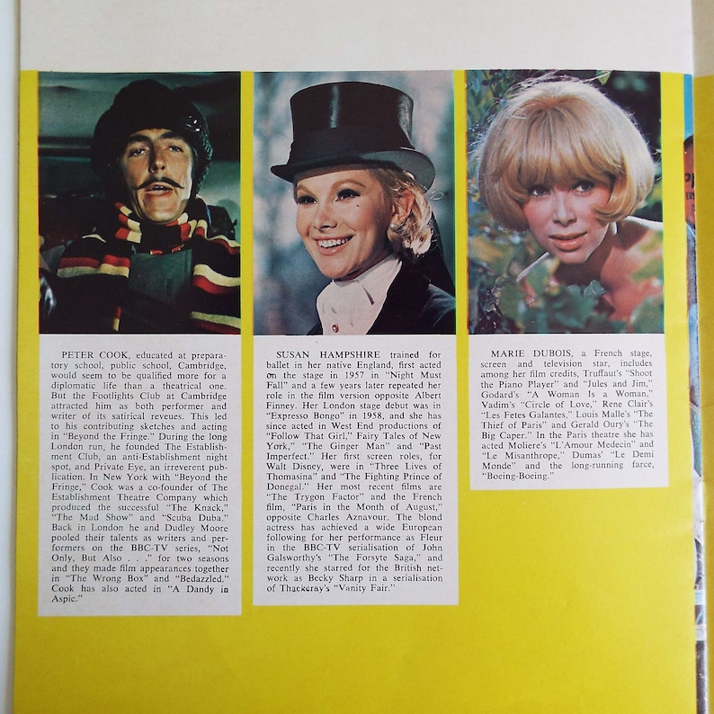 Vintage 1969 Those Daring Young men in Their Jaunty Jalopies Film Movie Programme Souvenir Program Susan Hampshire Tony Curtis Eric Sykes