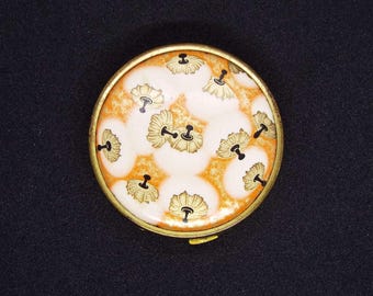 Polvos compactos Coty vintage de la década de 1930, Lalique 'Puffs', estilo Art Déco, ideales para guardar objetos en el tocador o como libro.