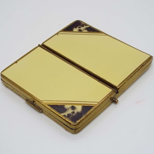 Vintage Japanese Powder Compact & Cigarette Case Art Deco 1930's Powder Compact Vanity Storage