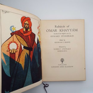 Vintage Book 1952 Rubaiyat Of Omar Khayyam Edward Fitzgerald Poetry Book Illustrated Book