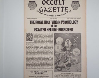 Rare Periodical Vintage 1970's Occult Gazette Magazine Periodical January/February 1975 Divine Alchemy Mystic Mind