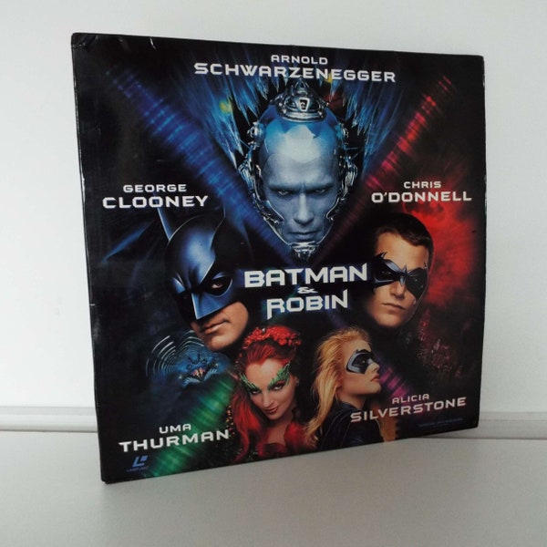 Vintage 1997 Batman & Robin Laser Disc Film Movie Arnold Schwarzenegger George Clooney Uma Thurman