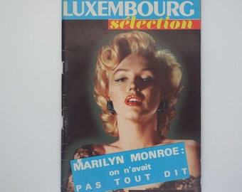 Vintage French Magazine Luxembourg Selection Marilyn Monroe Cover Entertainment News Magazine