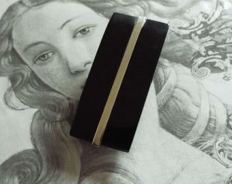 Pince à vêtement art déco vintage Pince à robe noire et argentée