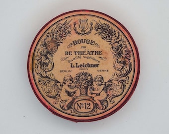 Antique Theatrical Make-Up Rouge Fin De Theatre No: 12 Leichner Rouge Powder