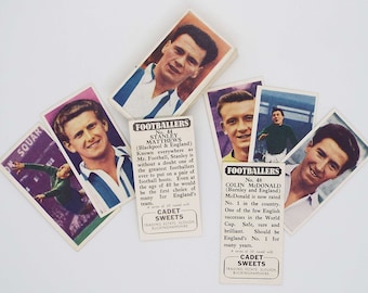 Cromos de futbolistas de 1958, Cadet Sweets, colección completa.