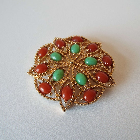 Vintage 1960's Sarah Coventry Brooch Pin Acapulco… - image 1