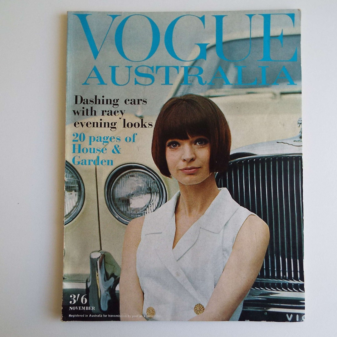 Rare Vintage November 1964 Vogue Australia Magazine Cover by David