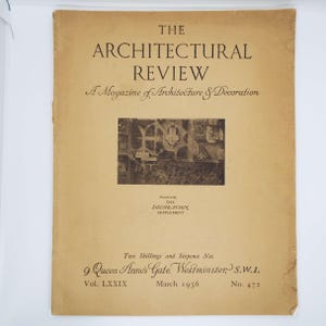 Vintage Magazine The Architectural Review March 1936 Architecture Building Construction Home Design  1930&#39;s Magazines Pubs Wigan Hippodrome