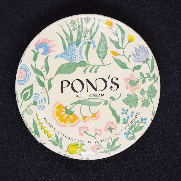 Boîte de poudre vintage Pond's Dreamflower New York poudre pour le visage crème rose inutilisée entièrement scellée