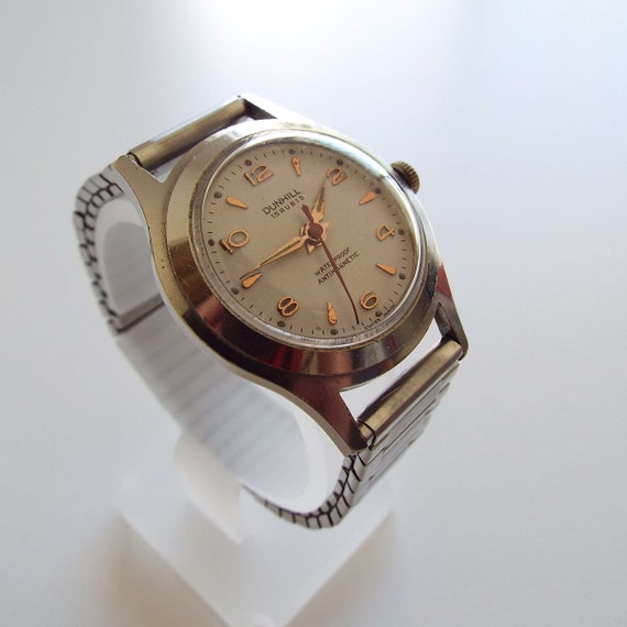 Vintage 1960 s Dunhill Military Style Wristwatch Reloj de hombre