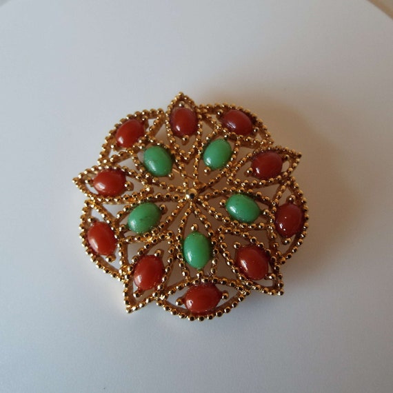 Vintage 1960's Sarah Coventry Brooch Pin Acapulco… - image 4