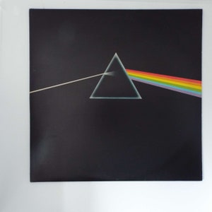 Vintage Vinyl Record Pink Floyd Dark Side Of The Moon LP Album 5th Issue Psychedelic Rock Prog Rock UK Pressing A10/B9