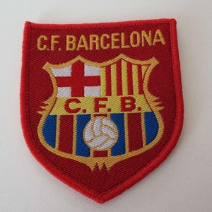 Vintage FC Barcelona Football Badge Soccer Patch C F B Barcelona Barca