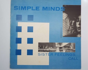 Vintage 1981 Simple Minds Sister Feelings Call Vinyl Record LP UK Pressing New Wave Rock Post Punk