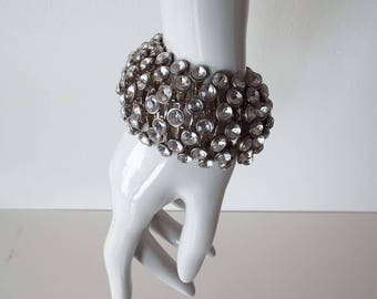 Vintage Max Azria BCBG Stretch Bangle Designer Bangle Rhinestone Bangle