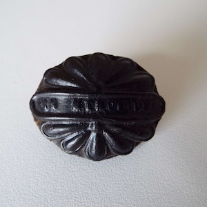 Broche de deuil victorienne en chêne de tourbière épingle en mémoire broche antique Bijoux de deuil