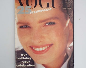 Vintage agosto de 1984 Revista Vogue Australia Carol Jackson Portada Revista de belleza de moda Richard Bailey KenBrowar