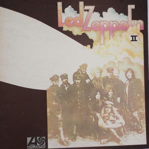 Led Zeppelin II Schallplatte LP Album UK Pressing Rot / Maroon Labels Blues Rock Hard Rock 1969 Vintage Vinyl