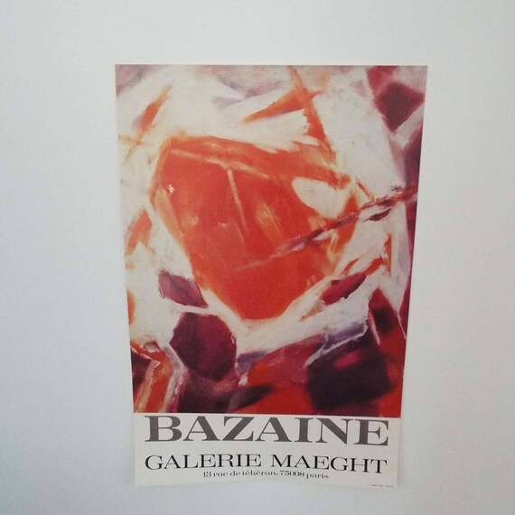 Jean Rene Bazaine Vintage Exhibition Poster Jean Rene Bazaine Vintage Exhibition Poster