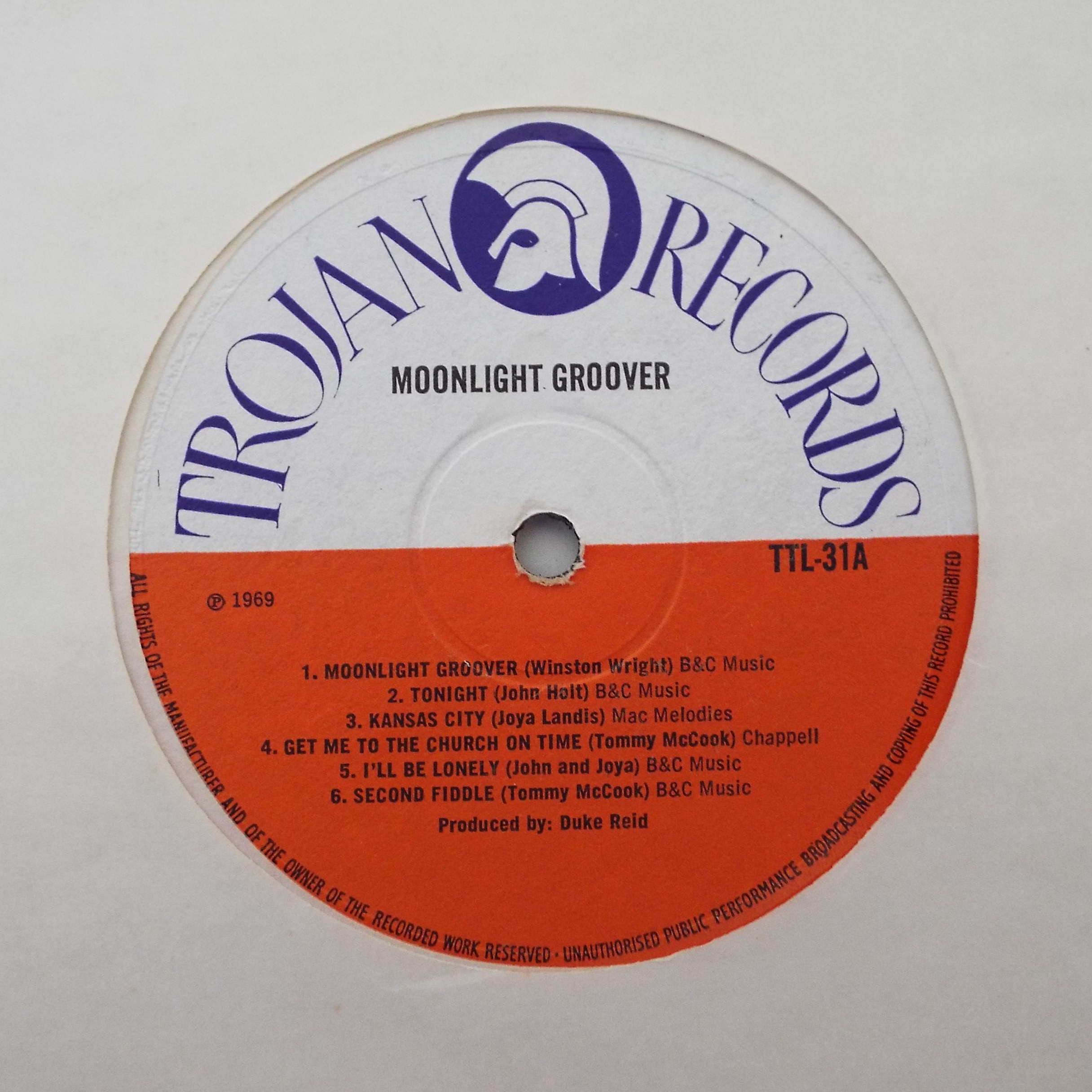 洋楽 MOONLIGHT GROOVER 1969 TROJAN RECORDS Moonlight Groover LP Album Vintage Vinyl Record 1969 Trojan