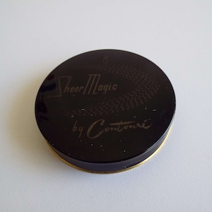 Vintage 1950&#39;s Sheer Magic Make-Up Tin Powder Compact By Contoure Beauty Aids Vanity Cosmetic&#39;s