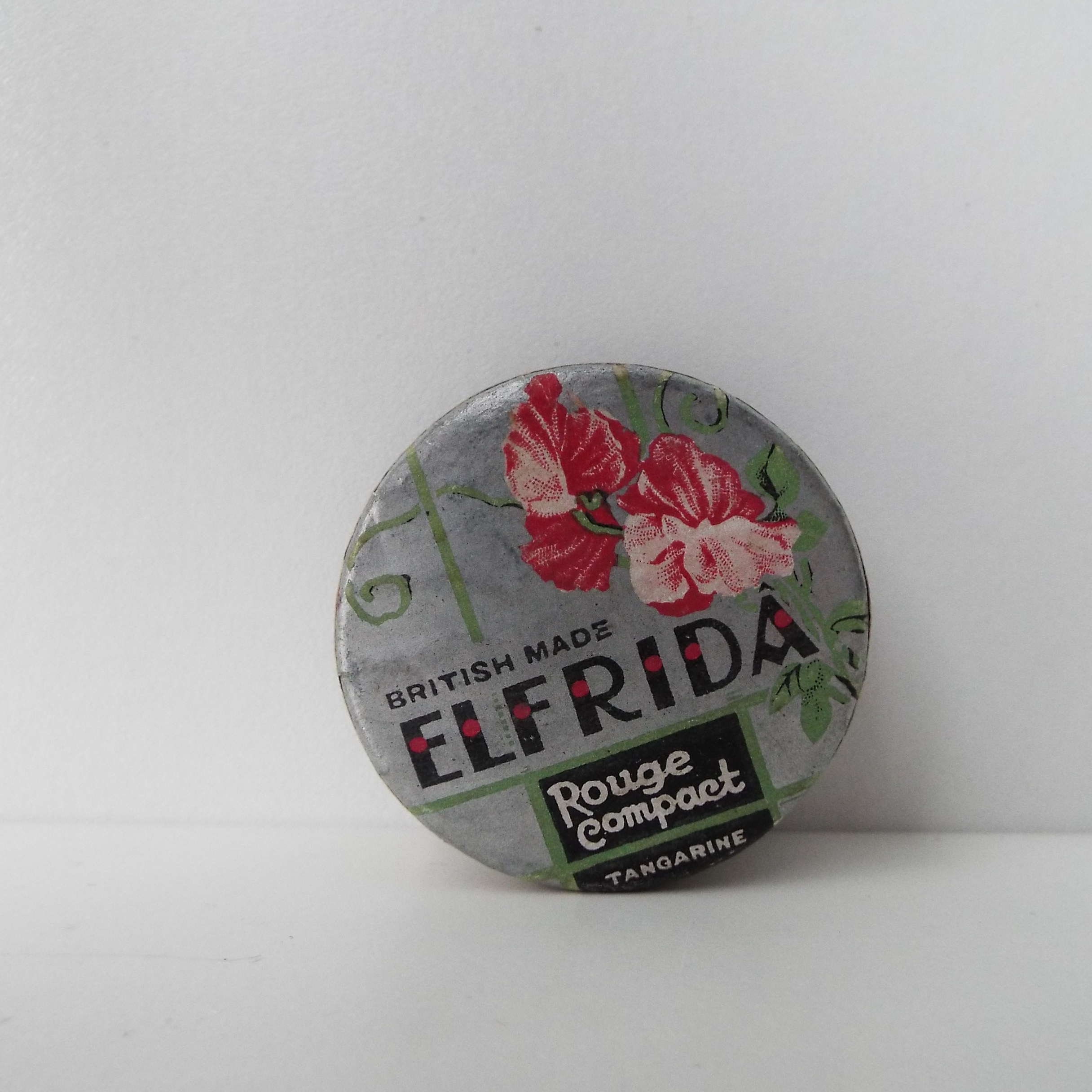 Vintage 1930's Elfrida Rouge Compact Powder Compact Vintage Cosmetics Make-Up Vanity Storage Art Deco Compact