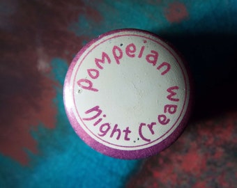 Vintage 1920's Pompeian Night Cream Tin Cold Cream Cleansing Cream Vanity Storage Face Cream Vintage Tin