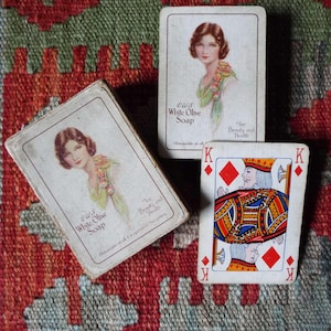 Vintage Spielkarten CWS White Olive Seife für Gesundheit und Schönheit Werbung Spielkarten Genossenschaften Standard Deck 52 Karten