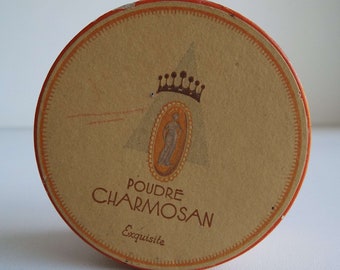 Vintage 1930's Poudre Charmosan Exquisite Face Powder Clement Black Pty Ltd Sydney & Melbourne Vanity Item Make-Up Film Prop