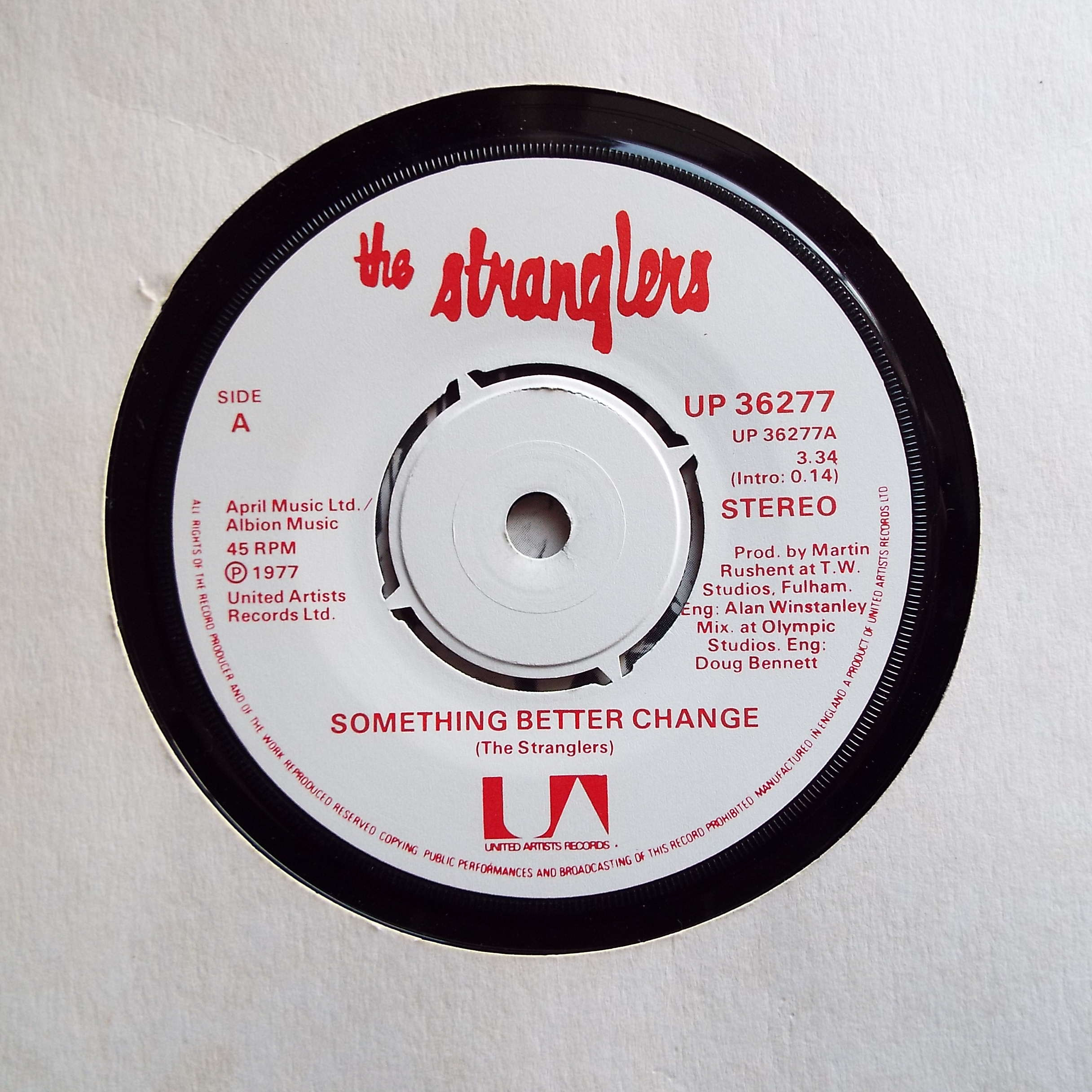 美盤日本盤7インチTHE STRANGLERS サムシング・ベター・チェンジ レコード】 The Stranglers / サムシングベターチェンジ 美盤日本盤7