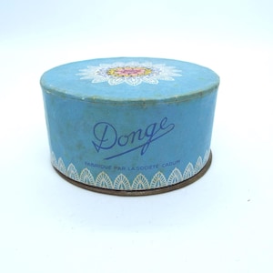 Vintage Powder Box French Face Powder Box Unopened Donge By Cadum Art Deco Powder Box Vanity Storage