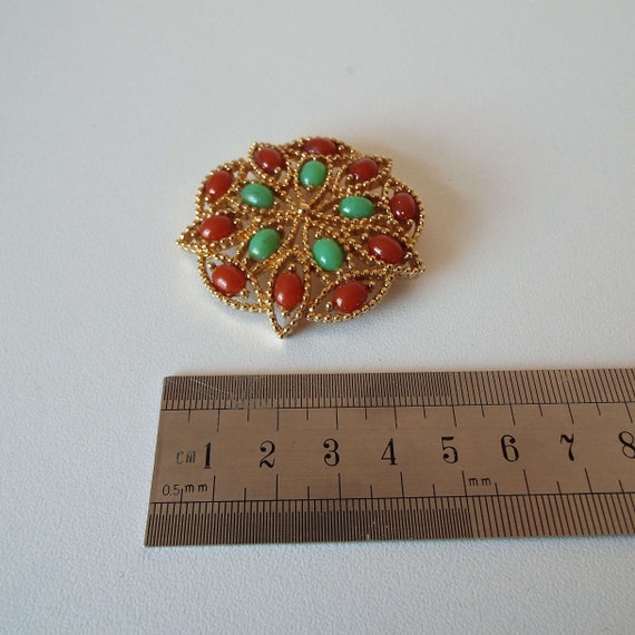 Vintage 1960's Sarah Coventry Brooch Pin Acapulco… - image 3