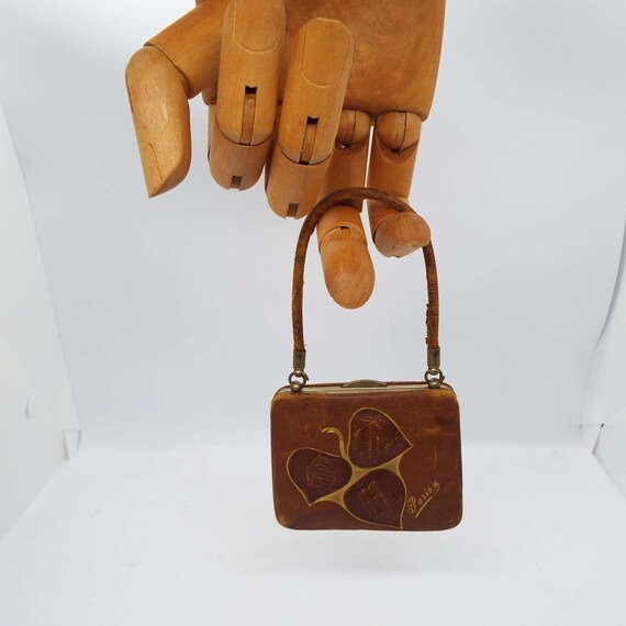 Vintage Leather Small Size Purse Handbag For Youn… - image 8