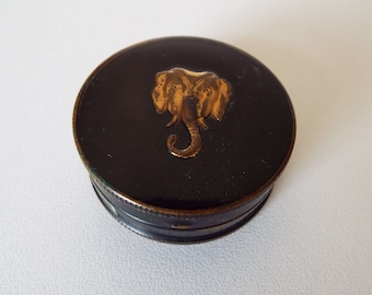 Vintage 1920's Eastern Foam Powder Compact Embossed Elephant Rare Powder Compact Flappers Vanity Item Collectable Make-Up