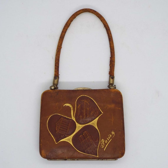 Vintage Leather Small Size Purse Handbag For Youn… - image 2