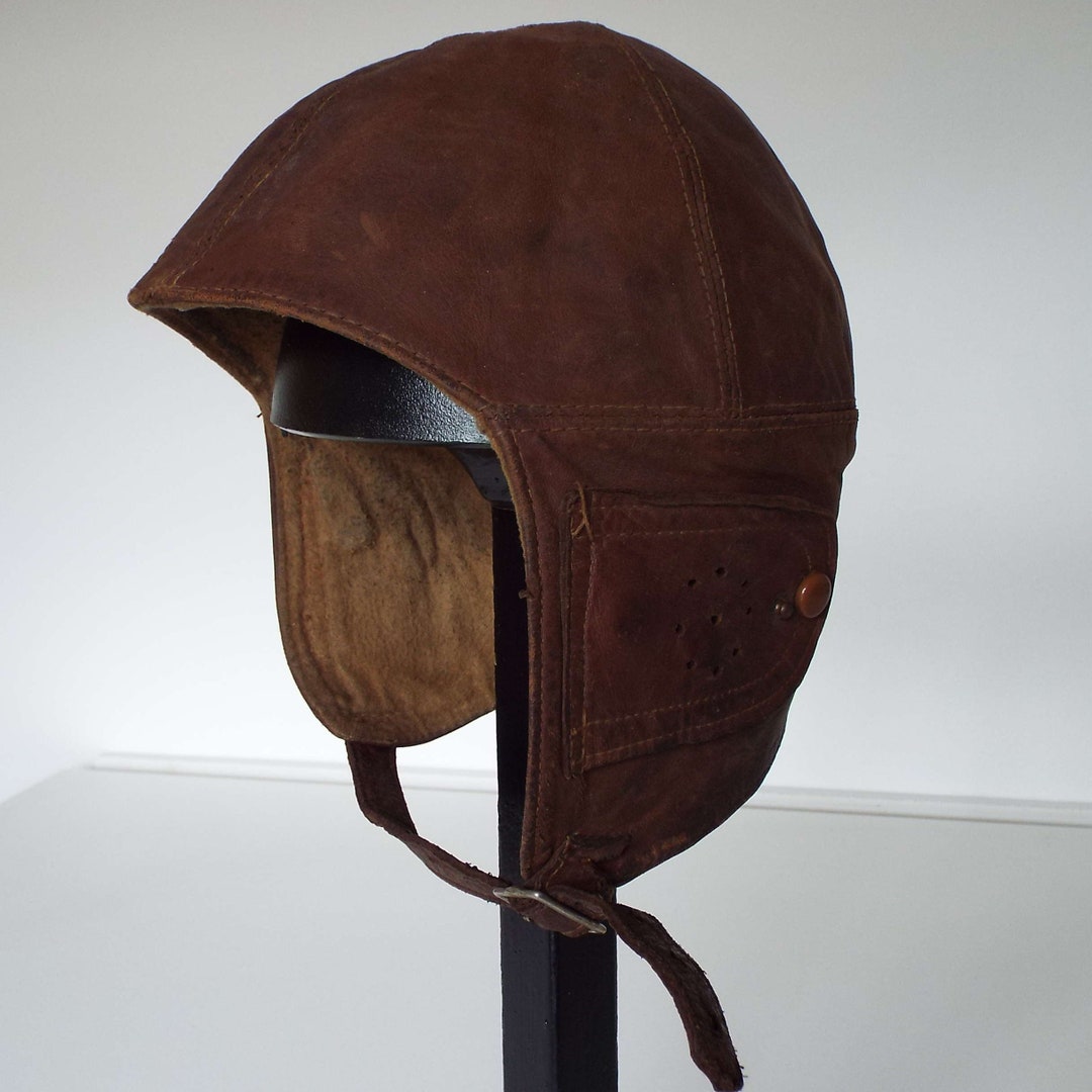 Vintage Leather Helmet Car Racing Helmet Motor Racing Helmet Etsy