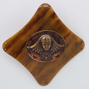 Vintage Sewing Embellishment Egyptian Revival Celluloid Belt Decoration Hair Adornment Cleopatra Craft