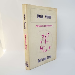 Vintage Book  Paris France Personal Recollections By Gertrude Stein Autobiography Art Picasso