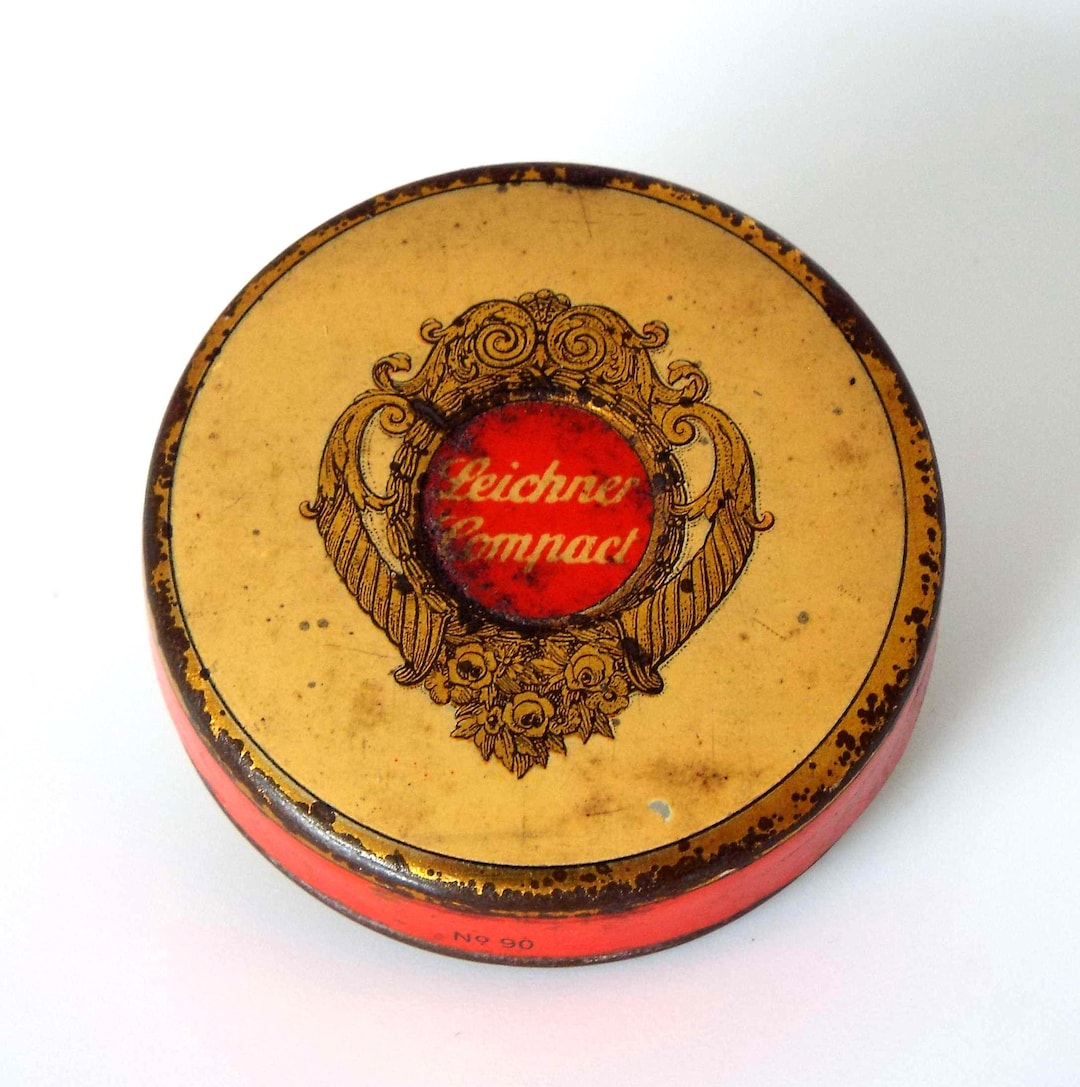 Antique Rough Compact Vintage Leichner Rouge Powder Compact 1930's Art Deco Compact German ...