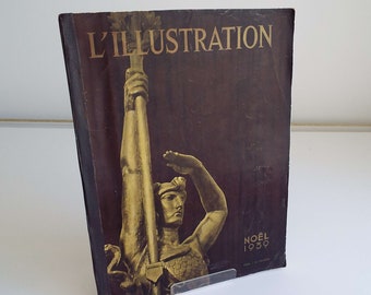 Vintage 1939 L'Illustration Magazine: Noel Edition, French Art & Military