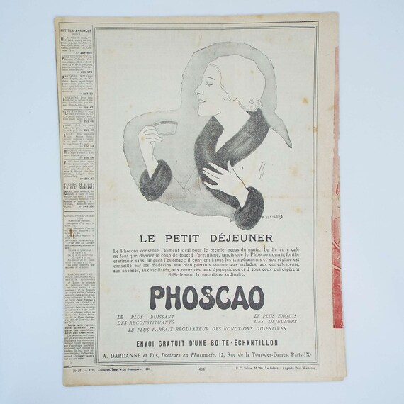 ヴィンテージ 1931 ラ モード プラティーク マガジン フランスの  