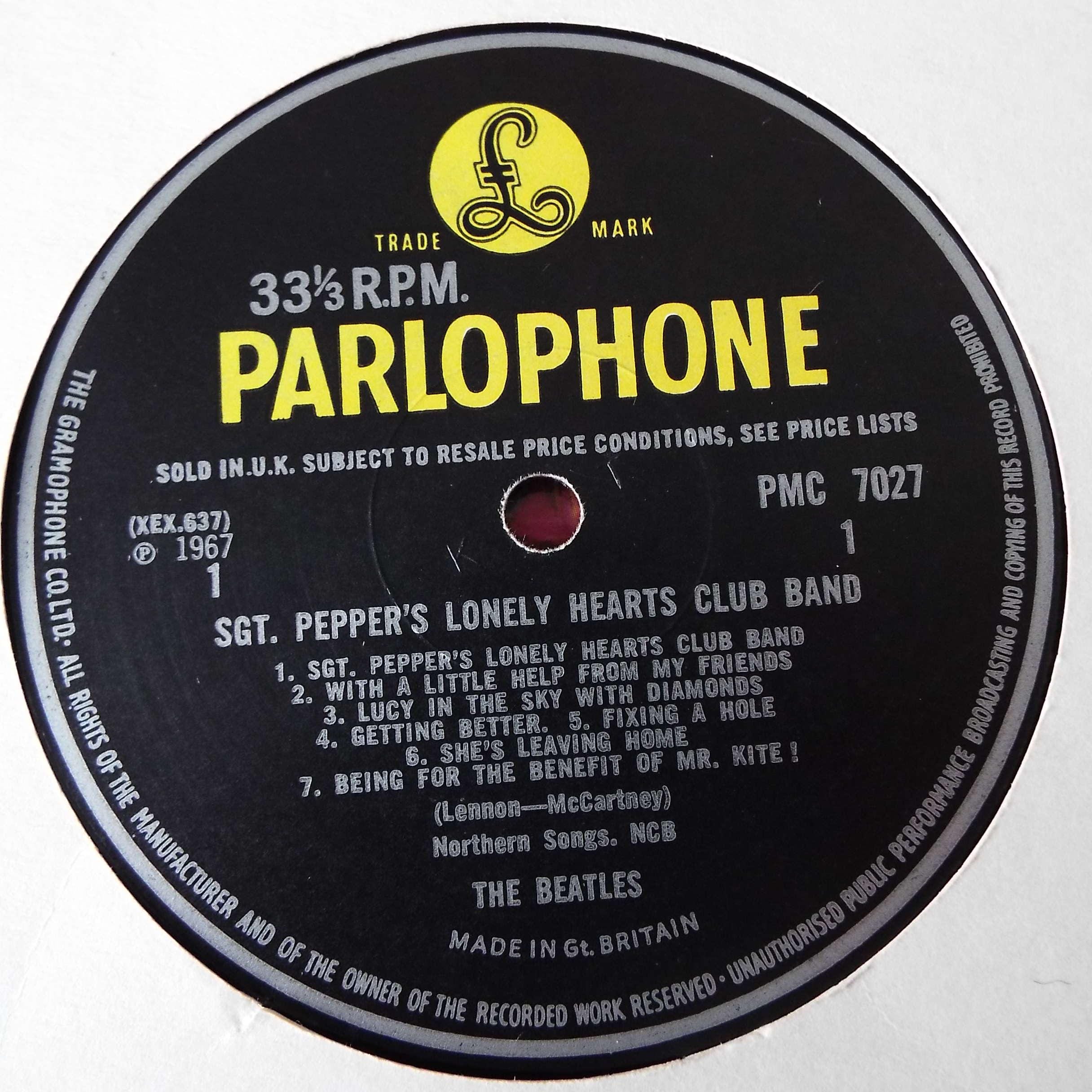The Beatles Sgt. Pepper's Lonely Hearts Club Band Vintage Vinyl