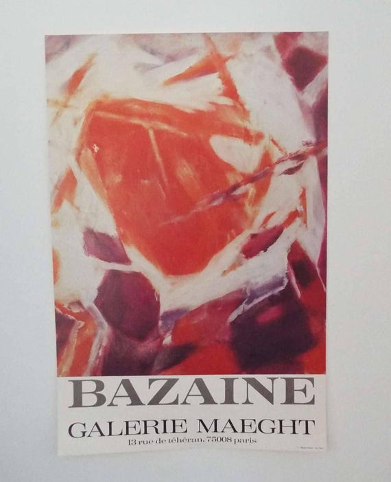 Jean Rene Bazaine Vintage Exhibition Poster Jean Rene Bazaine Vintage Exhibition Poster